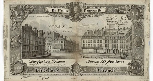 Un ancien billet de 10 francs